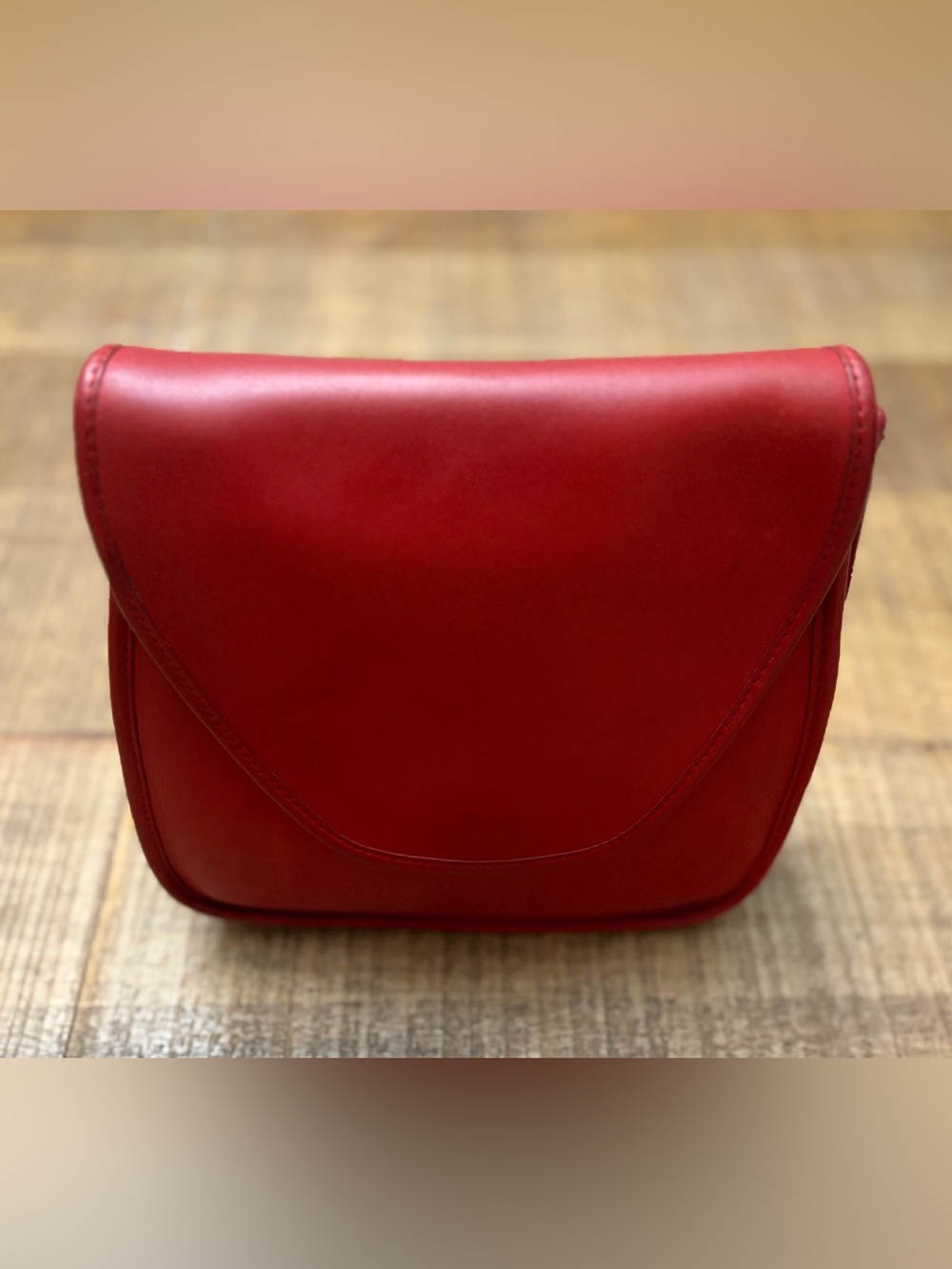 Coach Lindsay Red Leather Crossbody Bag